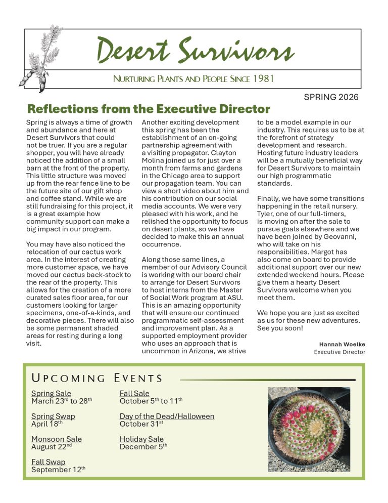 Spring 2026 Newsletter